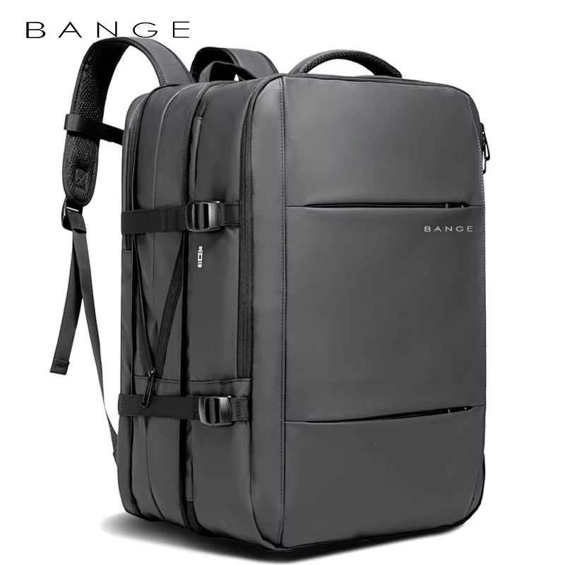 Menβs Business Laptop Backpack 17.3β β Expandable Large Capacity Waterproof School & Travel Bag with USB Charging Port"