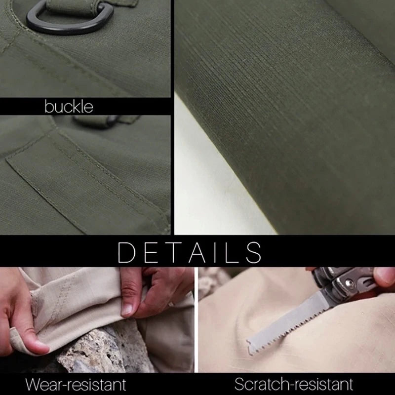 Men’s Tactical Cargo Pants – Military Camouflage Multi-Pocket Outdoor Hiking, Trekking & Workwear Joggers