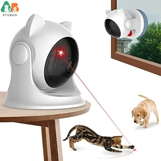 Automatic Cat Laser Toy – Interactive Laser Pointer for Indoor Cats & Kittens, Smart Pet Toy with Fast/Slow Modes & Adjustable Circling Ranges