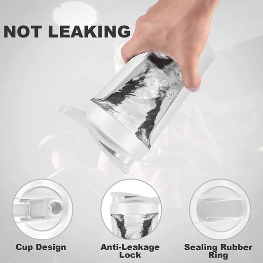 Portable Electric Protein Shaker Bottle – 450ml USB Rechargeable Blender Cup for Protein Powder, Smoothies & Shakes – Travel, Gym, Office & Home”