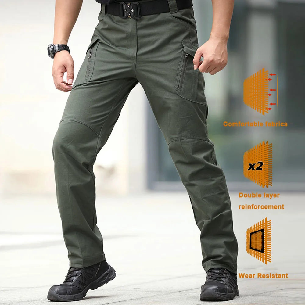 Men’s Tactical Cargo Pants – Military Camouflage Multi-Pocket Outdoor Hiking, Trekking & Workwear Joggers