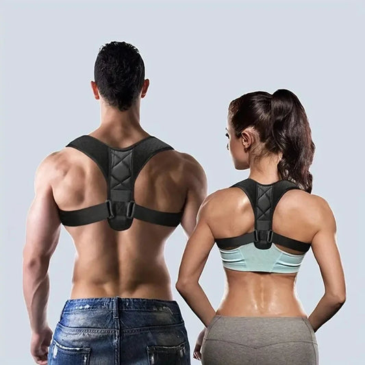 Unisex Back Posture Correction Belt – Breathable Adjustable Support Brace for Hunchback Prevention, Spine Alignment & Body Shaping