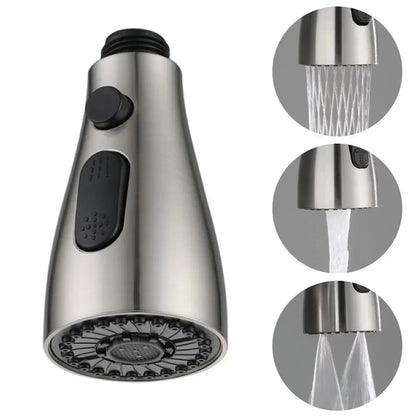 “Universal Kitchen Faucet Sprayer Head – 3-Mode Pull-Out Sink Nozzle, ABS Water-Saving Replacement Spray Head for 1/2'' Connection