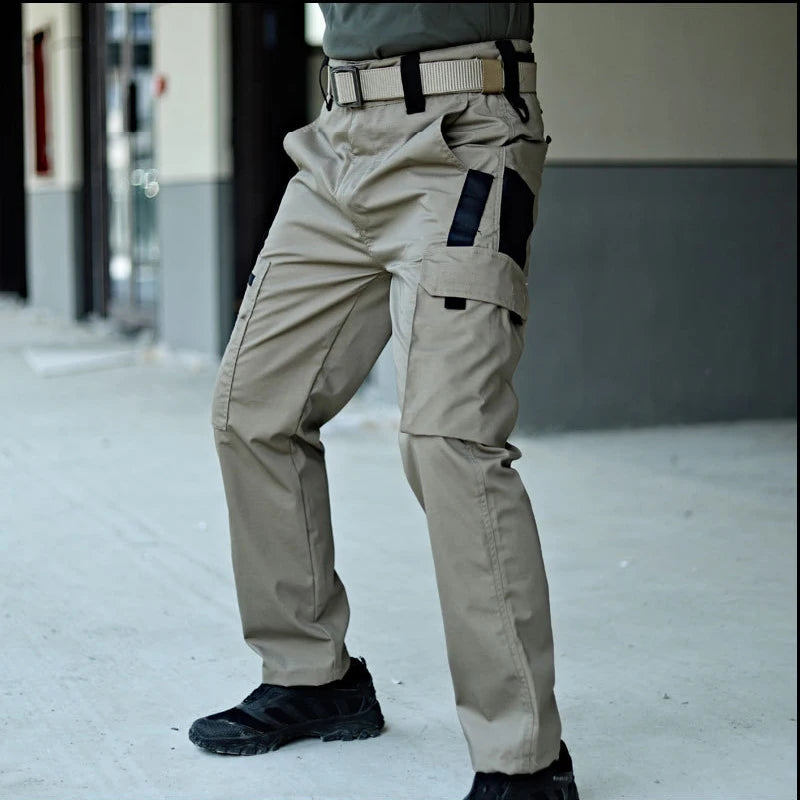 Men’s Tactical Cargo Work Pants – Waterproof Outdoor Multi-Pocket Hiking Trousers for Workwear, Camping & Adventure (Autumn/Spring)