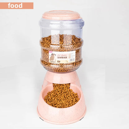 “Large Capacity Pet Feeder with Automatic Water Dispenser – Food & Water Bowls for Cats and Small Dogs
