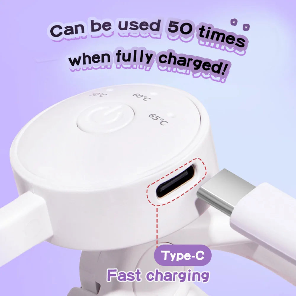 Rechargeable Heated Eyelash Curler with Intelligent Temperature Control – Long-Lasting Natural Lift & Curl