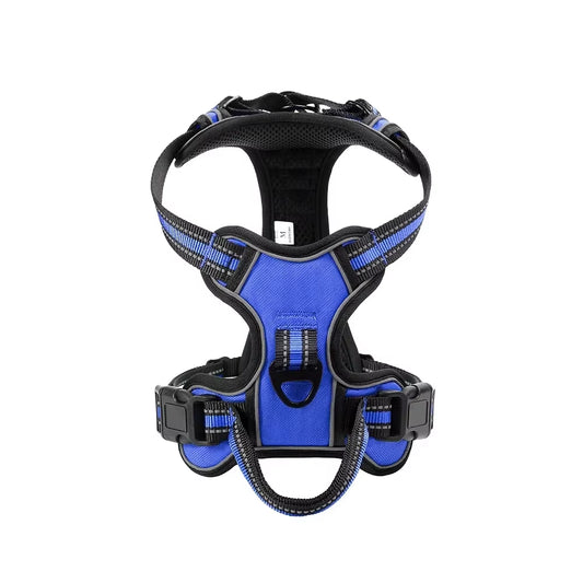 Reflective No-Pull Dog Harness – Adjustable Nylon Vest with Leash, Soft & Breathable Pet Harness for Small to Large Dogs