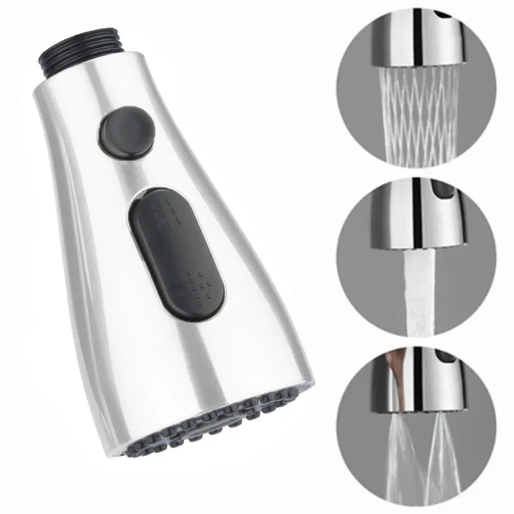 “Universal Kitchen Faucet Sprayer Head – 3-Mode Pull-Out Sink Nozzle, ABS Water-Saving Replacement Spray Head for 1/2'' Connection