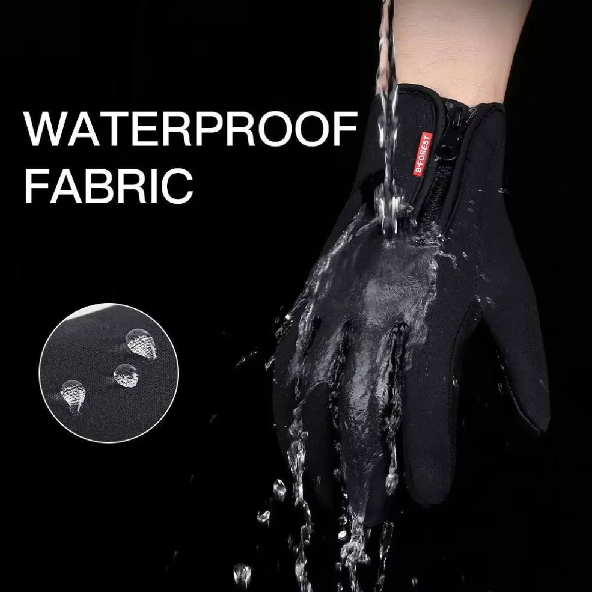 Waterproof Touchscreen Winter Gloves – Windproof Warm Outdoor Cycling, Skiing, Driving & Motorcycle Gloves for Men & Women, Anti-Slip Cold Weather Thermal Gloves