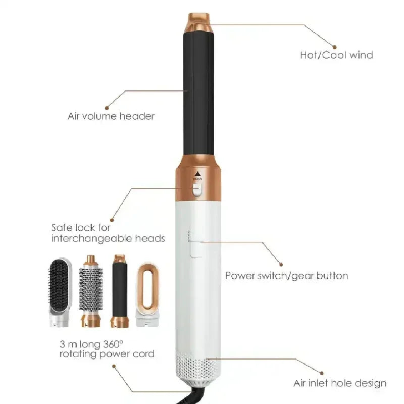 "5-in-1 Hair Dryer & Multi Styler with Curling Iron & Straightener"