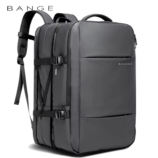 Men’s Business Laptop Backpack 17.3” – Expandable Large Capacity Waterproof School & Travel Bag with USB Charging Port"