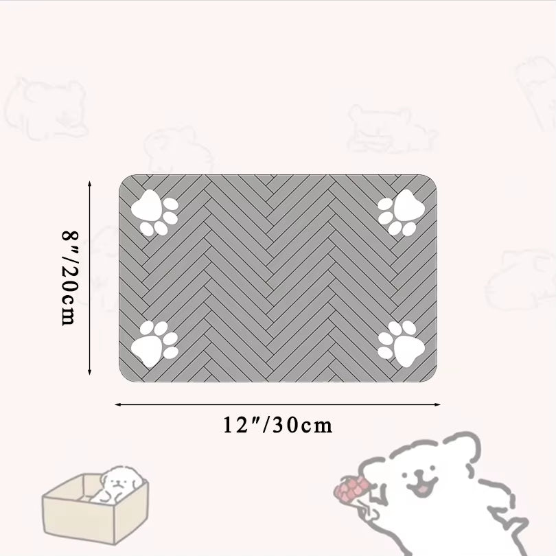 “Waterproof Pet Feeding Mat – Non-Slip Placemat for Dog & Cat Food & Water Bowls, Quick-Dry with Rubber Backing
