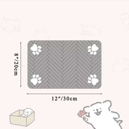 “Waterproof Pet Feeding Mat – Non-Slip Placemat for Dog & Cat Food & Water Bowls, Quick-Dry with Rubber Backing