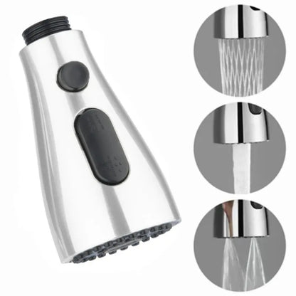 “Universal Kitchen Faucet Sprayer Head – 3-Mode Pull-Out Sink Nozzle, ABS Water-Saving Replacement Spray Head for 1/2'' Connection