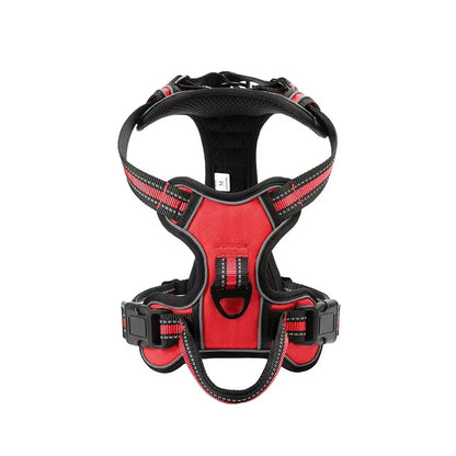 Reflective No-Pull Dog Harness – Adjustable Nylon Vest with Leash, Soft & Breathable Pet Harness for Small to Large Dogs