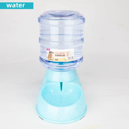 “Large Capacity Pet Feeder with Automatic Water Dispenser – Food & Water Bowls for Cats and Small Dogs