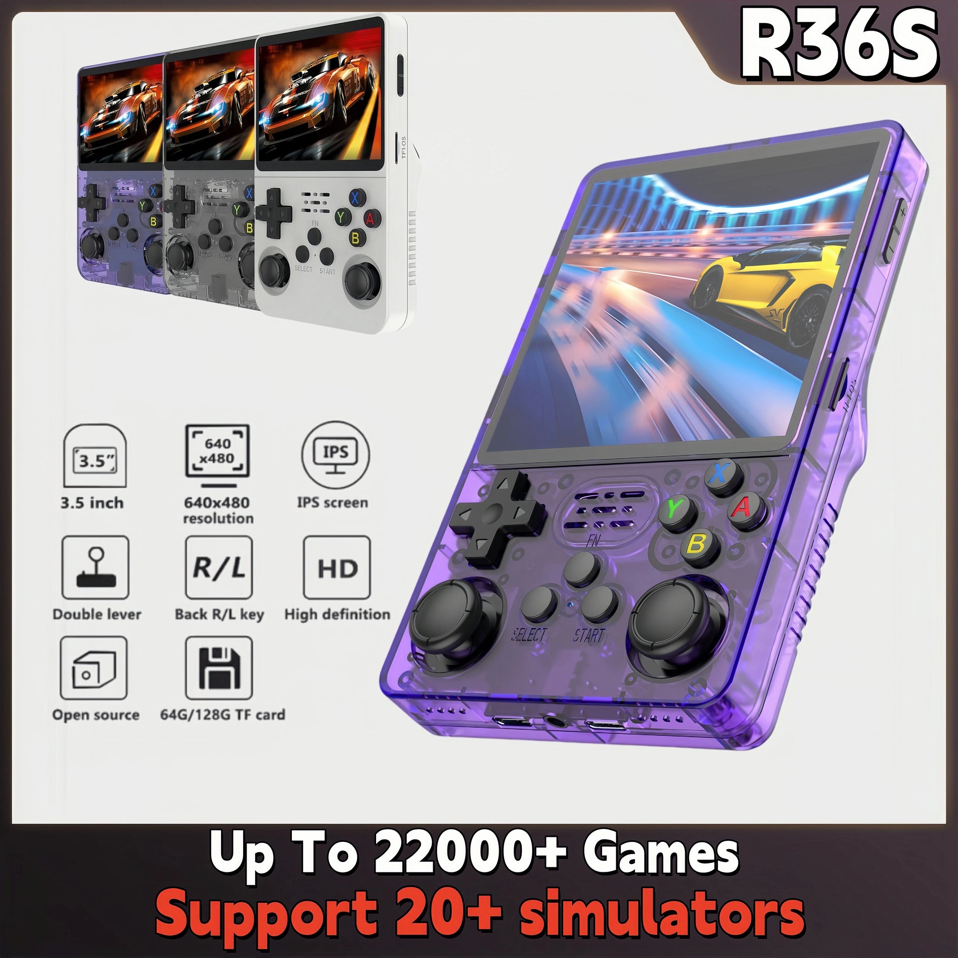 Retro R36S Handheld Game Console with 128GB & IPS Screen