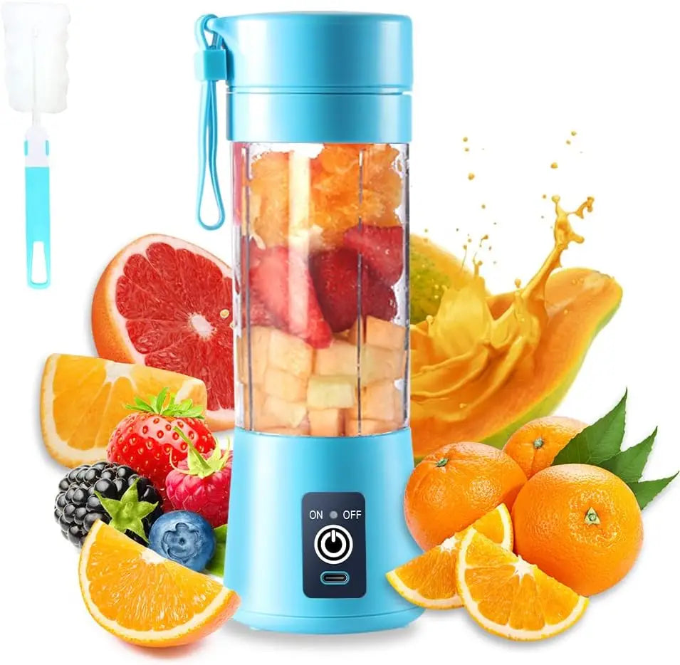 Portable Cordless Mini Blender – 380ml USB Rechargeable Smoothie & Shake Maker, Personal Travel Blender Cup for Home, Gym & Office