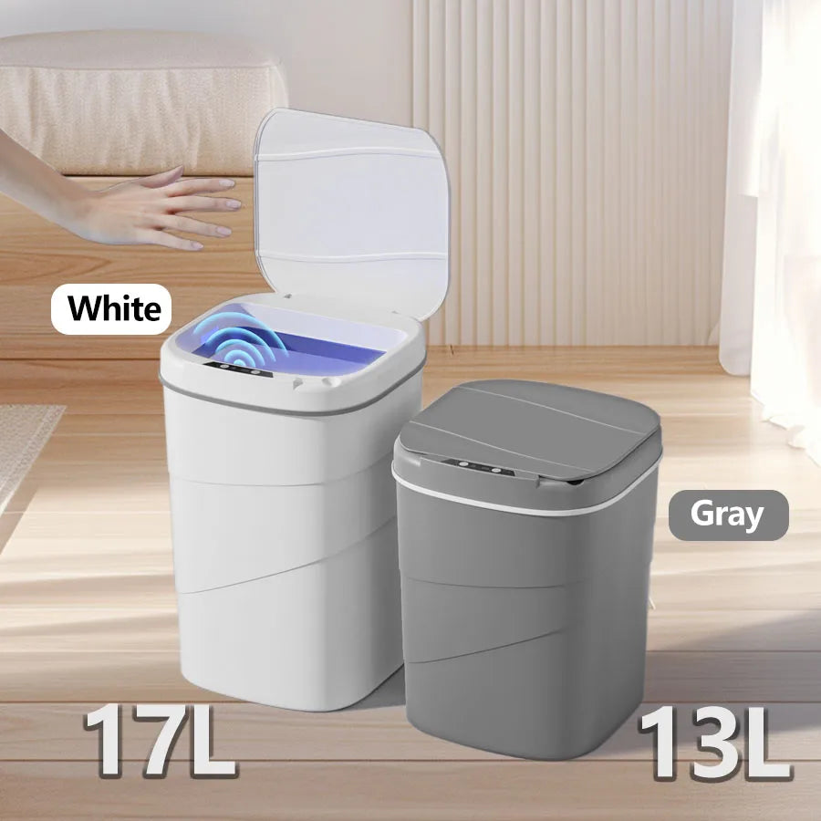Smart Sensor Touchless Trash Can – Automatic Closing Waste Bin, Battery Powered for Kitchen, Bathroom, Office & Home