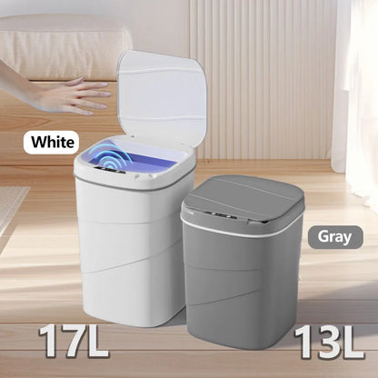 Smart Sensor Touchless Trash Can – Automatic Closing Waste Bin, Battery Powered for Kitchen, Bathroom, Office & Home