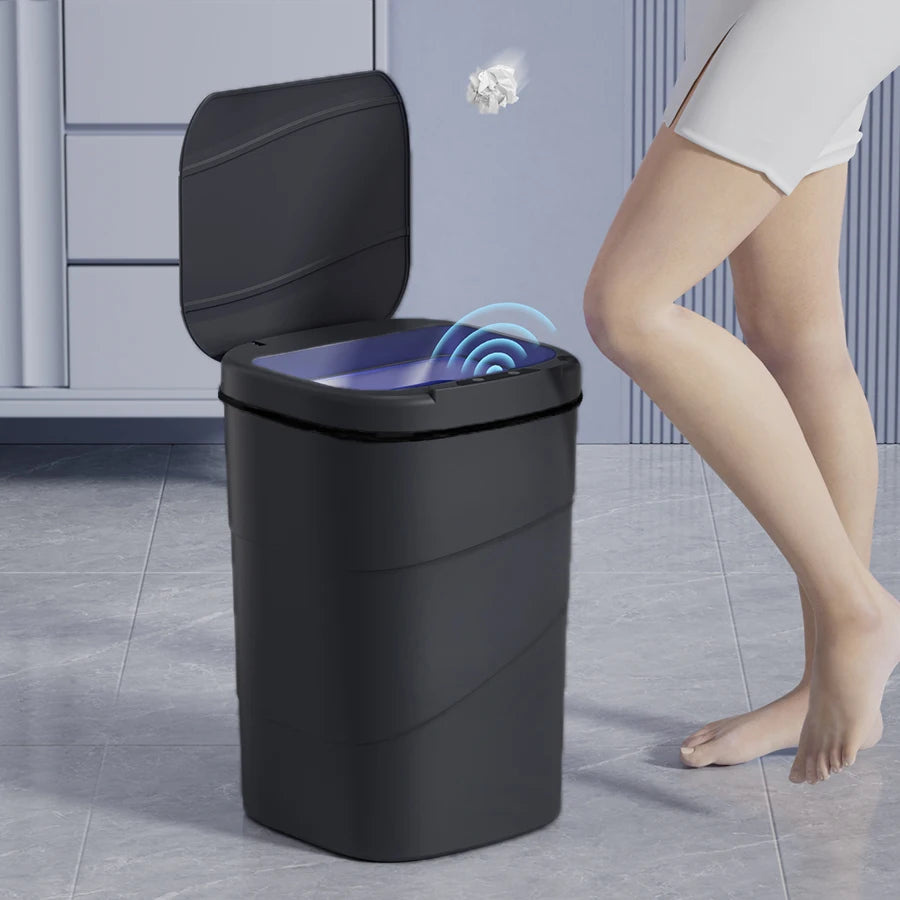 Smart Sensor Touchless Trash Can – Automatic Closing Waste Bin, Battery Powered for Kitchen, Bathroom, Office & Home