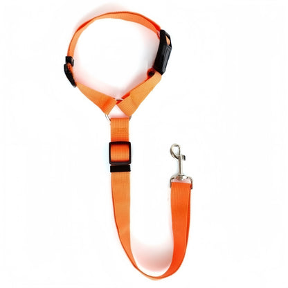 Adjustable Dog Car Seat Belt & Leash – 2-in-1 Nylon Pet Safety Harness Strap for Backseat Travel Protection