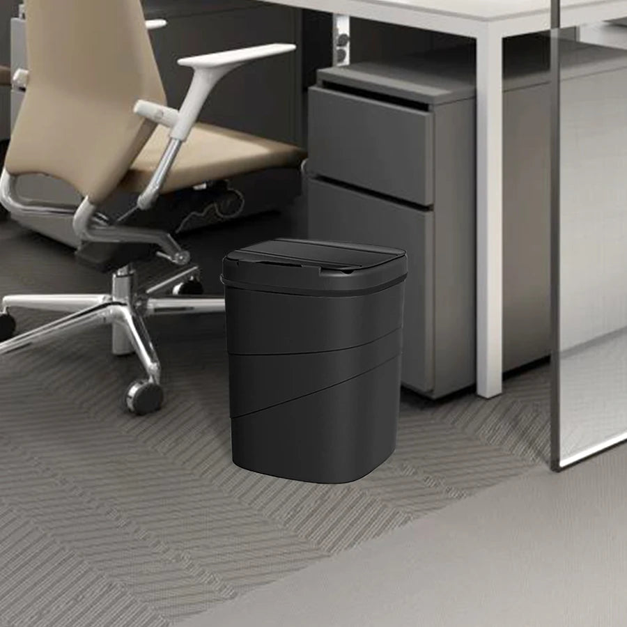 Smart Sensor Touchless Trash Can – Automatic Closing Waste Bin, Battery Powered for Kitchen, Bathroom, Office & Home