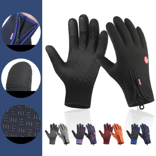 Waterproof Touchscreen Winter Gloves – Windproof Warm Outdoor Cycling, Skiing, Driving & Motorcycle Gloves for Men & Women, Anti-Slip Cold Weather Thermal Gloves