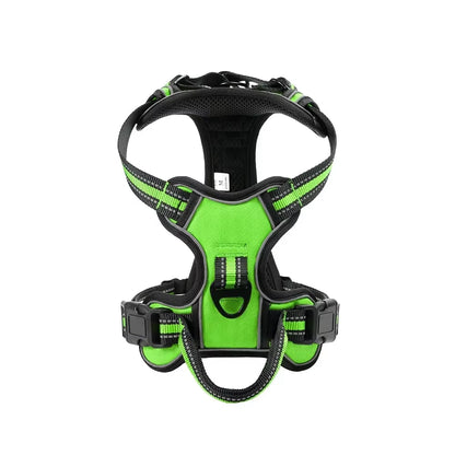 Reflective No-Pull Dog Harness – Adjustable Nylon Vest with Leash, Soft & Breathable Pet Harness for Small to Large Dogs