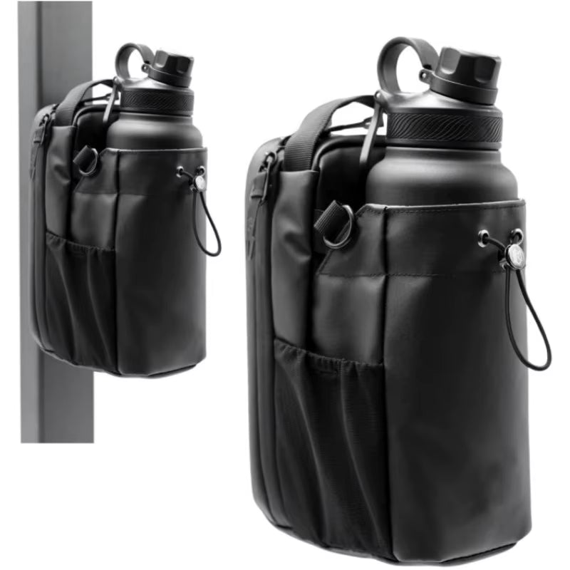 Waterproof Gym Sling Bag with Water Bottle Holder & Phone Pocket – Outdoor Sports Crossbody Travel Bag