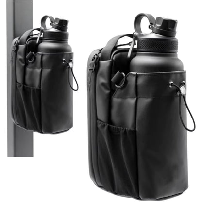 Waterproof Gym Sling Bag with Water Bottle Holder & Phone Pocket – Outdoor Sports Crossbody Travel Bag