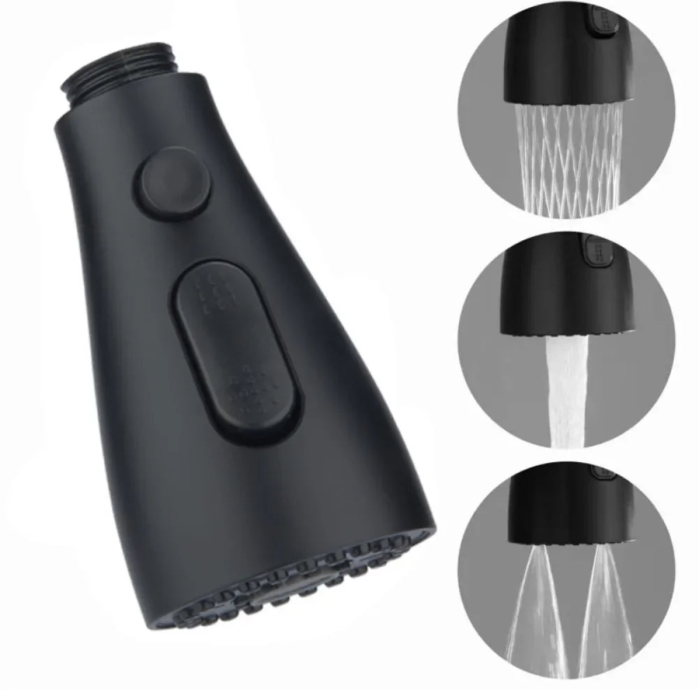 “Universal Kitchen Faucet Sprayer Head – 3-Mode Pull-Out Sink Nozzle, ABS Water-Saving Replacement Spray Head for 1/2'' Connection