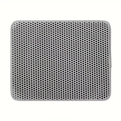 Large Cat Litter Mat – Double-Layer Honeycomb Design, Waterproof, Easy-Clean Scatter Control Rug for Cats