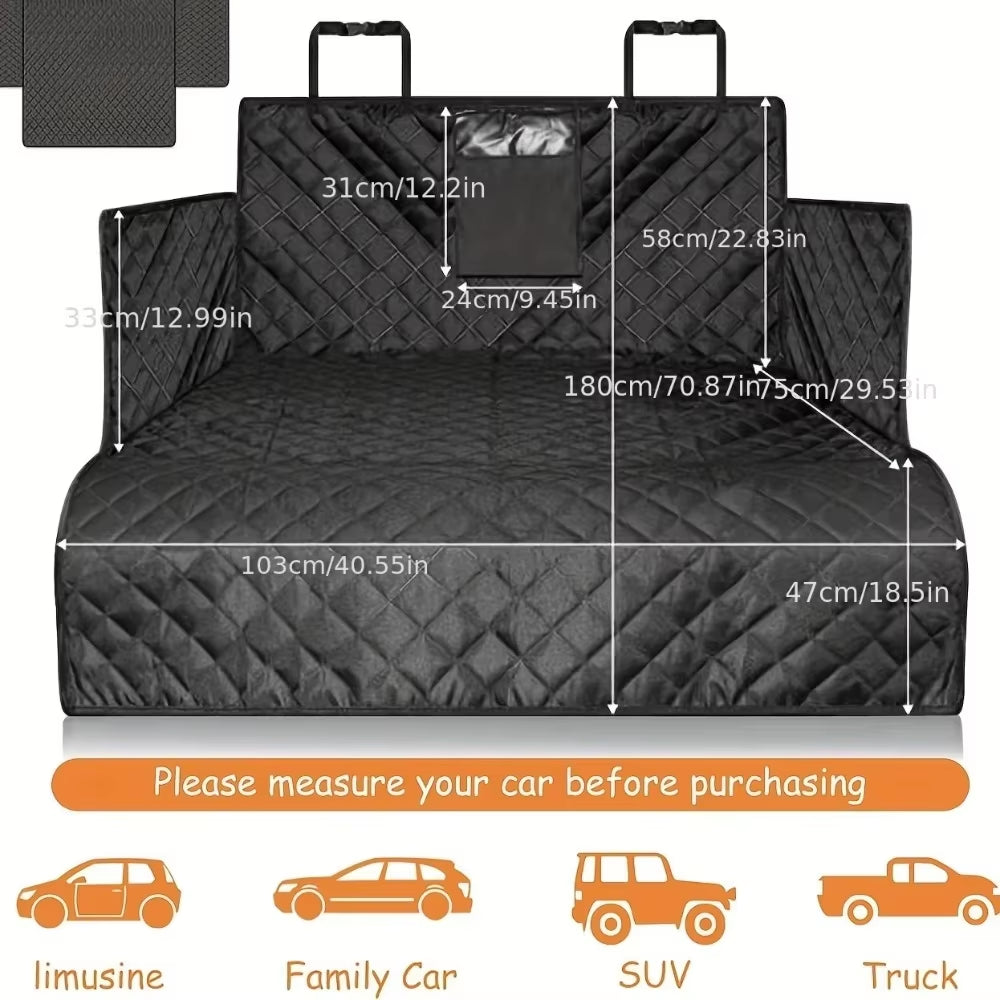 Waterproof Dog Car Seat Cover for SUV – Durable, Wear-Resistant Pet Carrier Liner, Nonslip, Portable & Easy to Install Vehicle Protector