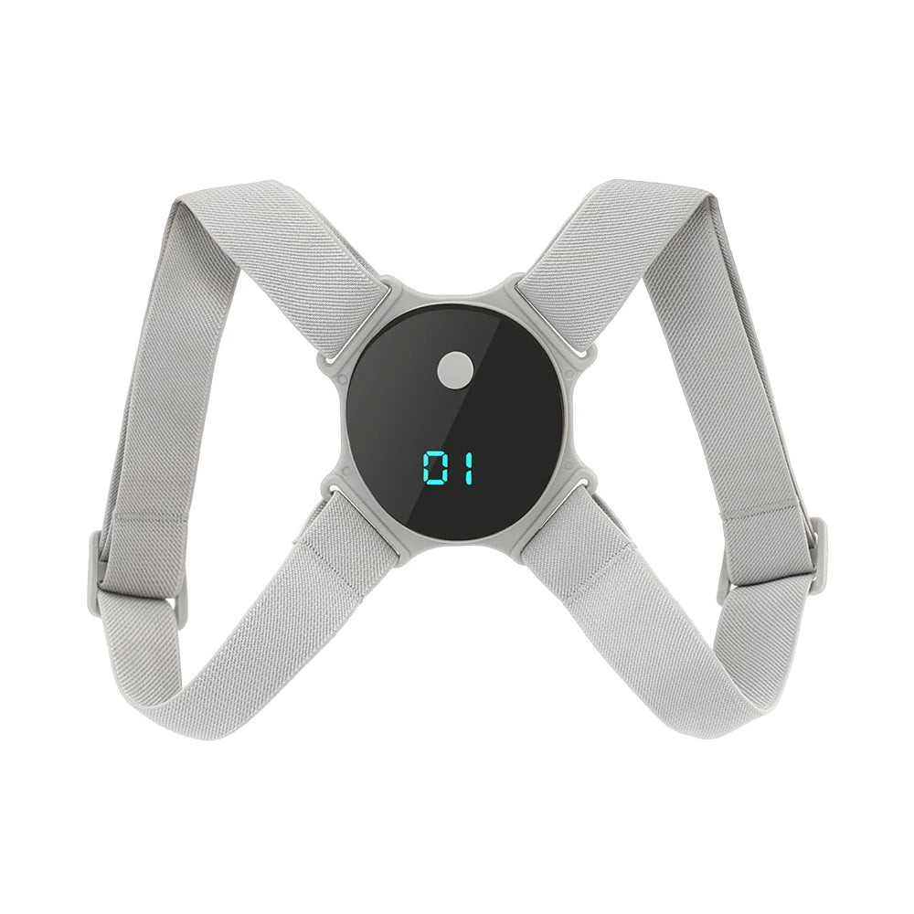 Smart LCD Posture Corrector Belt – Adjustable Back Support Shoulder Strap with Reminder Device for Spine Alignment & Eye Protection
