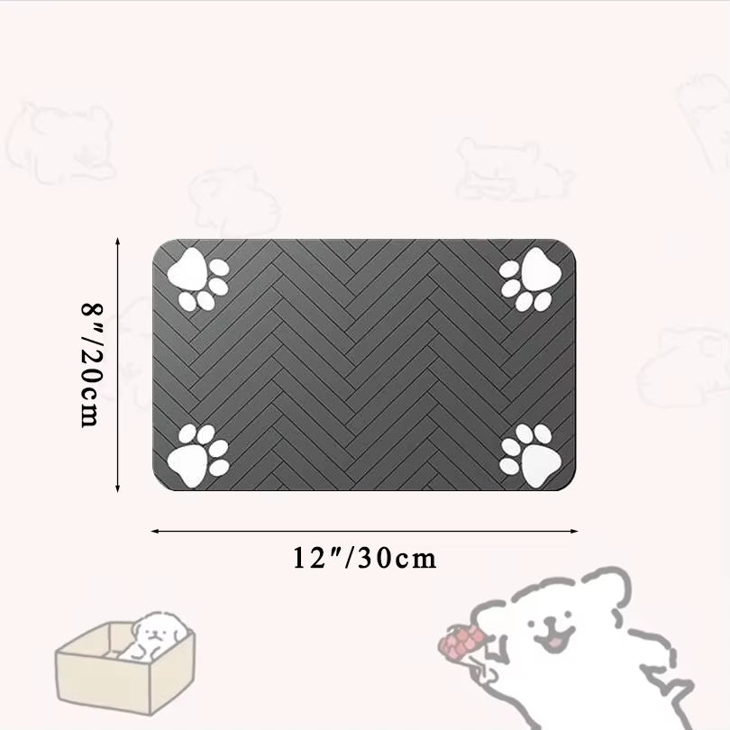 “Waterproof Pet Feeding Mat – Non-Slip Placemat for Dog & Cat Food & Water Bowls, Quick-Dry with Rubber Backing