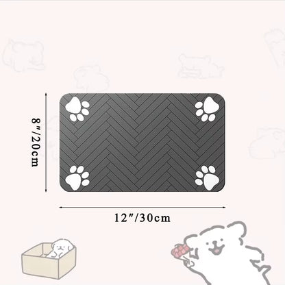 “Waterproof Pet Feeding Mat – Non-Slip Placemat for Dog & Cat Food & Water Bowls, Quick-Dry with Rubber Backing