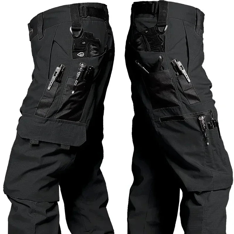 Men’s Tactical Cargo Work Pants – Waterproof Outdoor Multi-Pocket Hiking Trousers for Workwear, Camping & Adventure (Autumn/Spring)