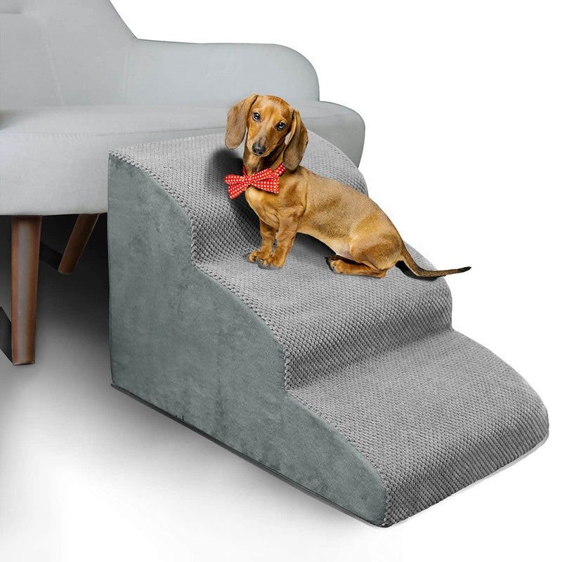 Pet 2/3 Steps High Density Foam Dog Secure Stairs Ramps Non-Slip Pet Steps for Older Dogs Pet with Joint Pain Sofa Bed Ladder